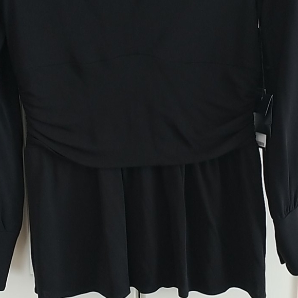 WORTH New York, Black Jersey Kylie V Neck Blouse Sz 8 - Picture 12 of 15